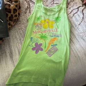 COPY - Light green margaritaville tank top